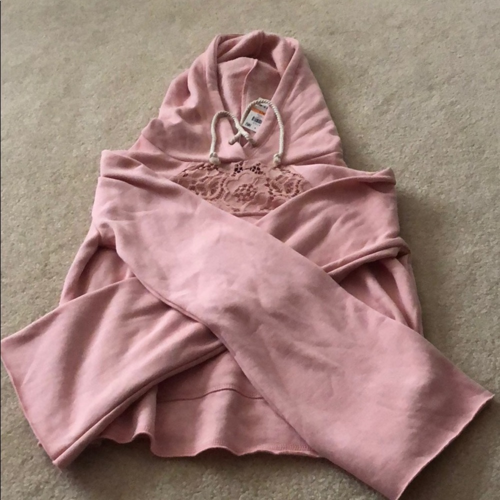 Pink Detailed Hoodie